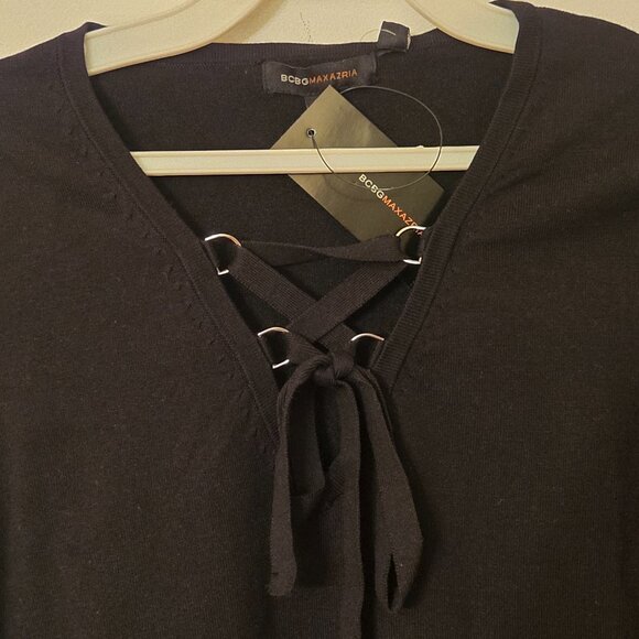 BCBGMAXAZRIA  Lite Knit  Black Sweater - Picture 2 of 3